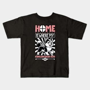 Home is with my Karelian Bear Dog Kids T-Shirt